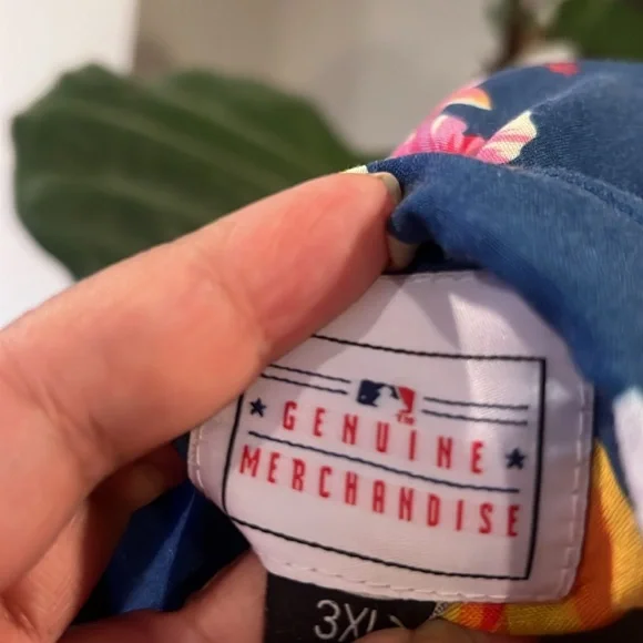 Dodgers Hawaiian shirt blue fruits floral size 3XL - Picture 6 of 8